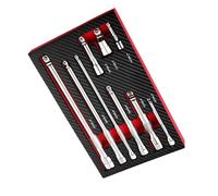 Asta di prolunga professionale con testa girevole, in acciaio resistente, da 1/4", 3/8", 1/2", per chiave a cricchetto, estensione della presa