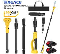 Asta di prolunga tipo plug-in da 2 m per cesoie da potatura elettriche e seghe a catena 180 ° Regola la asta telescopica ad alto ramo per la batteria Makita 18V