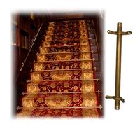 Asta di Protezione per Scale, corrimano in Ottone Personalizzabile per la Sicurezza delle Scale con tappeti - 5-16 aste tubolari, Lunghezza 71-91 cm, Soluzione Facile da installare per Le sc