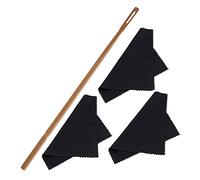 Asta di pulizia per flauto con panno di pulizia nero Set Flauto Piccolo Tamponi di pulizia Accessori per strumenti musicali a fiato