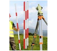 Asta di rilevamento in alluminio di lunghezza 200/300/500 cm, asta di livello for rilevamento del territorio, costruzione di strade e pozzetto for misuratore di profondità(300cm/117in)