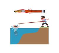 Asta di Salvataggio in Acqua per Il Nuoto, Asta di Salvataggio Telescopica per Bagnino con Gancio, Attrezzatura di Salvataggio di Emergenza per Adulti/Bambini, Strumento di Salvataggio(4.9ft-21.3ft)