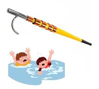 Asta di salvataggio per piscine. Gancio di sicurezza for piscina con asta prolunga, lunghezza 4 m, 5 e 6, gancio salvataggio emergenza leggero for nuotatori che annegano(L 5m/16.4ft)