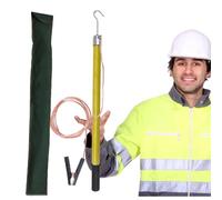 Asta di scarica diretta for la sicurezza elettrica ad alta tensione, attrezzatura di messa a terra portatile in resina epossidica con filo di rame(Yellow,10 kV - 1m/39.4in/3.3ft)