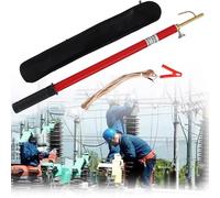 Asta di scarica portatile - 10 kV/35 kV/110 kV/220 kV, protezione contro i fulmini e messa a terra for costruzioni elettriche isolate, attrezzatura telescopica(10 kV - 1m/39.4in/3.3ft (2 Sections))