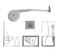 Asta di supporto per armadio ribaltabile con tampone idraulico e smorzamento verso l'alto per un funzionamento silenzioso e una protezione di sicurezza (B)