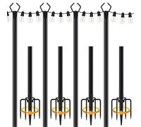 Asta Di Supporto Per Corde Di Luce Esterna, Supporto Per La Luce Della Corda, Configurazione Multi-locazione, Design Di Installazione Facile, Resistente Alle Intemperie, 305 Cm, Ideale Per Eventi E Ra