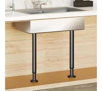 Asta di supporto telescopica, staffa regolabile in acciaio inox per gambe dei mobili, 2 aste di supporto per lavabo sottopiano