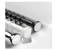 Asta di tensione regolabile per tende e doccia, in acciaio inossidabile 40-500 cm, nessun trapano, gancio di vestiti estensibili per bagno, balcone, finestra e cucina (argento, 70-120 cm) LWX