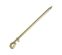 Asta di terra portatile da 45 cm, in acciaio, con clip a coccodrillo, per parabole satellitari, generatori, uso esterno (1 asta di messa a terra)