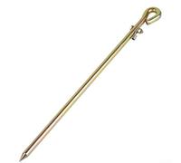 Asta di terra portatile resistente per messa a terra per recinzioni elettriche, antenne e parabole satellitari, con morsetto filettato e picchetto di guida arrotolato (1 pz)
