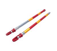 Asta di traino 8T con tampone a molla, 2 m, tubo in acciaio, per auto, SUV, camion, rimovibile e portatile, con custodia, robusta barra di trazione con nastro riflettente, forza di trazione 2