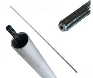 Asta di Trasmissione con Tubo | per Decespugliatore | Lunghezza Asta 153 cm | Lunghezza Tubo 150 cm | Diametro Asta 8 mm | Diametro Tubo 28 mm | 9 Denti | in Acciaio | Pezzo di Ricambio