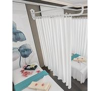 Asta divisoria per tenda bianca per privacy, in metallo, per ospedali, cliniche, saloni, centri commerciali, saloni, dimensioni regolabili, facile installazione, design durevole