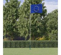 vidaXL Asta e Bandiera Europa 6,08 m Alluminio