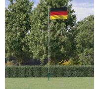 vidaXL Asta e Bandiera Germania 6,08 m Alluminio