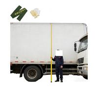 asta e metro estensibili, Asta gialla for misurare l'altezza 6-18 m con guanti e custodia for il trasporto(32.8 ft/10m)