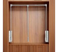 Asta espandibile in alluminio per armadio, facile installazione, gancio regolabile per soluzioni di archiviazione salvaspazio, ideale per la nizzazione domestica e la gestione efficiente dell'armadio