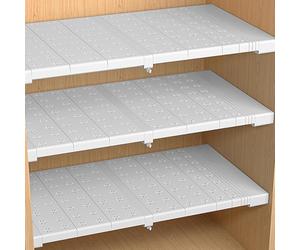 Asta estensibile in metallo per armadio, organizer fai da te, divisorio regolabile per cucina, bagno e camera da letto, non richiede fori, spazio nizer (larghezza 24 cm, lunghezza 71-92 cm)