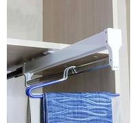 Asta Estensibile Per Guardaroba - Appendiabiti Estraibile, Asta Scorrevole Per Guardaroba Da 25 Kg, Asta Porta Pantaloni Scorrevole In Acciaio, Organizer Per Indumenti Facile Da Installare(800mm)