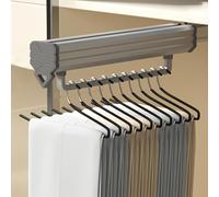 Asta Estensibile Per Guardaroba - Appendiabiti Estraibile, Binario Scorrevole Per Guardaroba Da Utilizzare All'interno Degli Armadi, Perfetto Per Appendere Vestiti, Asciugamani Ecc(Gray,55cm/22in)