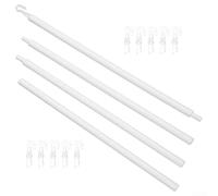 Asta estensibile per tende per tende, 117 cm, regolabile, barra di estensione estensibile, aste a tensione per armadietti, librerie, guardaroba, bagno