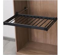 Asta Estraibile Estensibile per Armadio - Portapantaloni Multifunzionale, Appendiabiti Estraibile per Armadio, Supporto per Organizer Regolabile per Spogliatoio, Black, 60-85cm