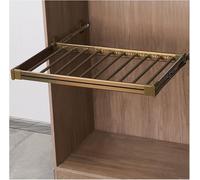 Asta Estraibile Estensibile per Armadio - Portapantaloni Multifunzionale, Appendiabiti Estraibile per Armadio, Supporto per Organizer Regolabile per Spogliatoio, Bronze, 85-120cm