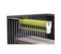 Asta Estraibile For Armadio,porta Pantaloni Estraibile Con Specchio,porta Pantaloni, Barra Silenziosa A Tre Sezioni For Armadietto Da Camera Da Letto E Negozio(Green,445mm/17.51in)