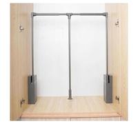 Asta estraibile per guardaroba, asta di sollevamento per guardaroba, regolabile in alluminio, sistema telescopico per armadio, doppio buffer per risparmiare spazio (89-120 cm)