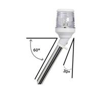 ASTA FANALE BIANCO 360Â°-50 MT-LED 12/24V
