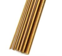 Asta Filettata 2PCS Filettatura in ottone Asta M2 .5 M3 M4 M5 M6 M8 M10 Lunghezza 250mm Lungo Bullone in Filetto completo Bar Stud(M4 2PCS)