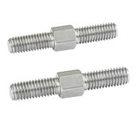 Asta filettata a doppia estremità con filettatura sinistra e destra, barra filettata positiva e negativa M5 M6 M8, vite prigioniera in acciaio inossidabile 2 pezzi(M8x100mm)