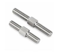 Asta filettata doppia estremità filetti sinistro-destro acciaio inox 304 | Barra filettata antiruggine a doppia testa M3-M16, prigioniero for fissaggio meccanico industriale(70mm,M14-1pcs)