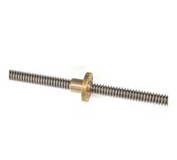 Asta filettata in piombo Vite in piombo, gioco filettato passo 2 mm passo 8 mm passo T8 barra trapezoidale asta filettata completamente filettata guida di guida motore passo-passo vite di comando T8 c