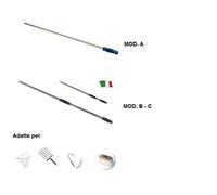 ASTA FISSA E TELESCOPICA INOX PER SPAZZOLE ATTACCO UNIVERSALE ACCESSORI PULIZIA