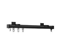 Asta flessibile per tende da soffitto, 100 cm, supporto regolabile per soffitto, per divisori, sistema di binari per drappeggi, colore nero, ideale per tende divisorie