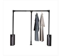 Asta For Armadio Estraibile, Asta For Con Doppio Ammortizzatore In Lega Di Alluminio, Appendiabiti Telescopico Portante Da 18 Kg, For Negozi E Case(Width 890-1210mm)