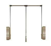 Asta For Armadio Estraibile, Guida Di Sollevamento For Armadio Con Ammortizzatore Idraulico, Gruccia For Abiti Regolabile In Lega Di Alluminio, Carico 15 Kg(Color 1,650-850mm)