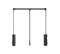 Asta For Armadio Retrattile Abbassabile, Appendiabiti For Sollevamento Guardaroba, Con Doppi Respingenti Pneumatici, Asta Organizzatore For Guardaroba Salvaspazio(Brown,660-890mm)