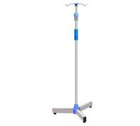 Asta for flebo con ruote Supporto for sacca di liquidi for flebo | Con 2 ganci e altezza regolabile for assistenza domiciliare, ospedali asta telescopica