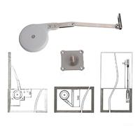 Asta idraulica a molla a gas per sollevamento del letto TATAMI con chiusura silenziosa e liscia del buffer della porta, supporta il meccanismo di ribaltamento verso il basso con montaggio preforato (A