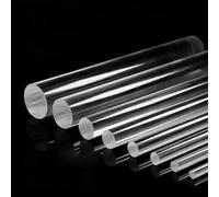 Asta in acrilico per tasselli, chiara asta in acri 2 Pcs Acrylic Dowel Rods, 11-15Mm Dia 500Mm Length Clear Acrylic Round Rod for DIY Crafts Party Decorations Gardening,12mm(11mm)
