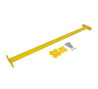 Asta in metallo giallo, 90 cm, stabile asta da ginnastica per torre di gioco e giardino, con viti, dischi e tappi di copertura