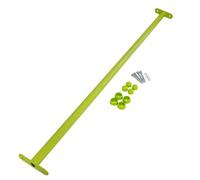 Asta in metallo verde lime/mela, 125 cm, stabile asta per torre di gioco e giardino, con viti, dischi e tappi di copertura