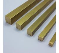 Asta in ottone Ms58, profilo quadrato, dimensioni dei bordi 5 - 30 mm, lunghezza 50 - 2000 mm, ottone CW614N, asta piena, 4 angoli (lunghezza: 100 mm = 10 cm, 25 x 25 mm)