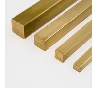 Asta in ottone Ms58, profilo quadrato, dimensioni dei bordi 5 - 30 mm, lunghezza 50 - 2000 mm, ottone CW614N, asta piena, 4 angoli (lunghezza: 100 mm = 10 cm, 18 x 18 mm)