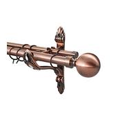 Asta in rame anticato con occhielli in metallo, diametro 28 mm/19 mm, lunghezza con terminale Ele Venezia per decorazione domestica Slish