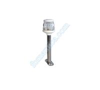 ASTA INOX CON FANALE LUCE DI VIA 360° LUNGHEZZA 20 CM. - COLORE BIANCO - 12V