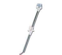 ASTA INOX CON FANALE LUCE DI VIA 360° RETRATTILE 60 CM. NERO/BIANCO